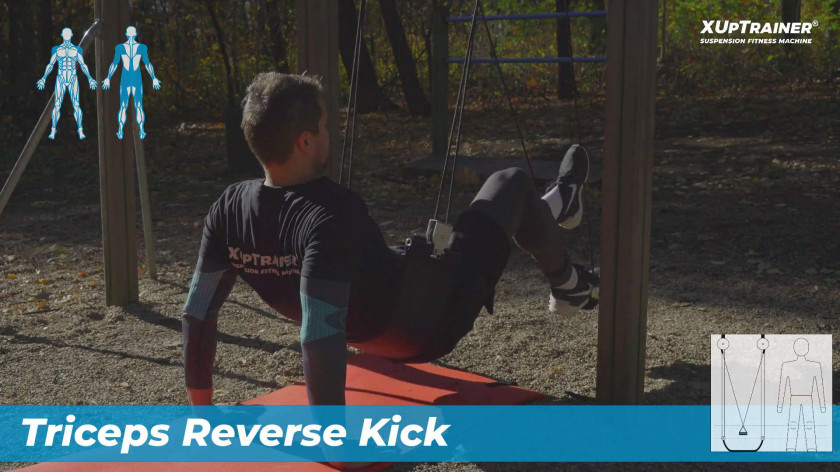 XUP Triceps Reverse Kick - efektivní cvičení na hýždě, zadní stehna a tricepsy